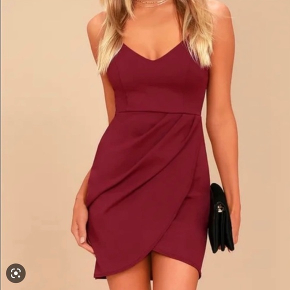 Lulus Dresses & Skirts - Lulus Women's Forever Your Girl red wine bodycon dress with spaghetti straps